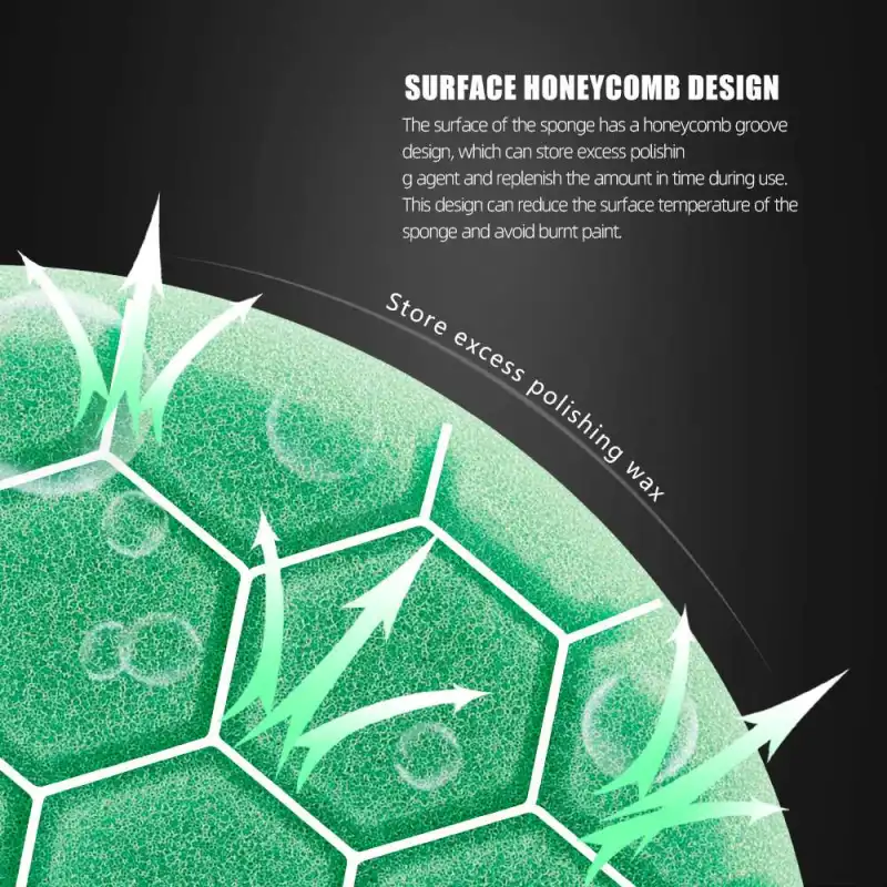 SPTA 3 Inch to 7 Inch T120 Green Heavy Cut Foam Polishing Pad Hex-Logic Buffing Pads To Remove 1200/1500# Sanding Disc Marks ,Deep Scratches,Overspray, Orange Pee & Heavy Oxidation