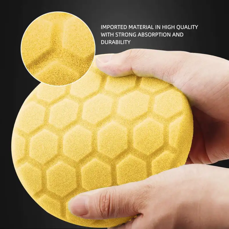 SPTA 3 Inch to 7 Inch T80 Intensive Cutting Swirl-Free Foam Polishing Pad For DA/RO/GA Hex-Logic Buffing Pads To Remove 1500/2000# sanding disc marks, swirl marks & heavy/medium oxidation