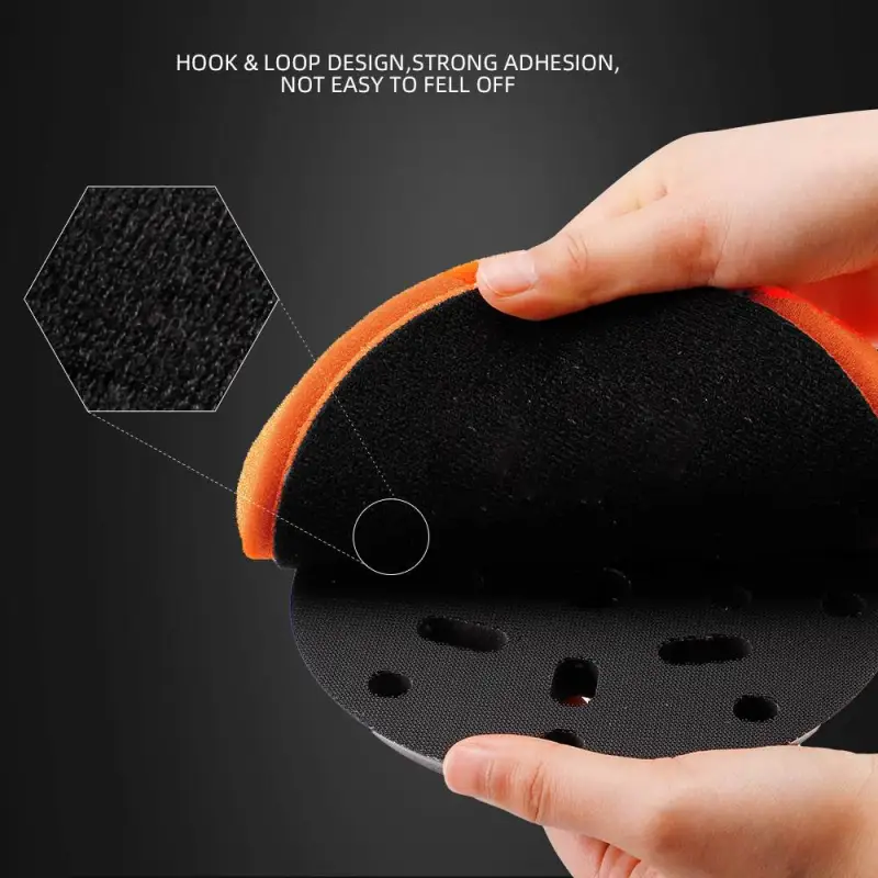 SPTA 3 Inch to 7 Inch T40 Orange Medium-Cut Foam Polishing Pad For DA/RO Car Polisher Hex-Logic Buffing Pads To Remove Light Cutting Pad ,Remove 2000# Sanding Disc Marks ,Fine Scratches & Light Oxidation High-Cut Foam Pad