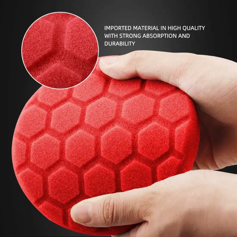 SPTA 3 Inch to 7 Inch T10 Ultra-Fine Finishing Foam Polishing Pad Swirl-Free, Gloss Finish Polish Pad For DA/RO Car Polisher Hex-Logic Buffing Pads To Remove Light Cutting Pad, Remove Car Wash Scratches & Ultra-Fine Swirl Marks
