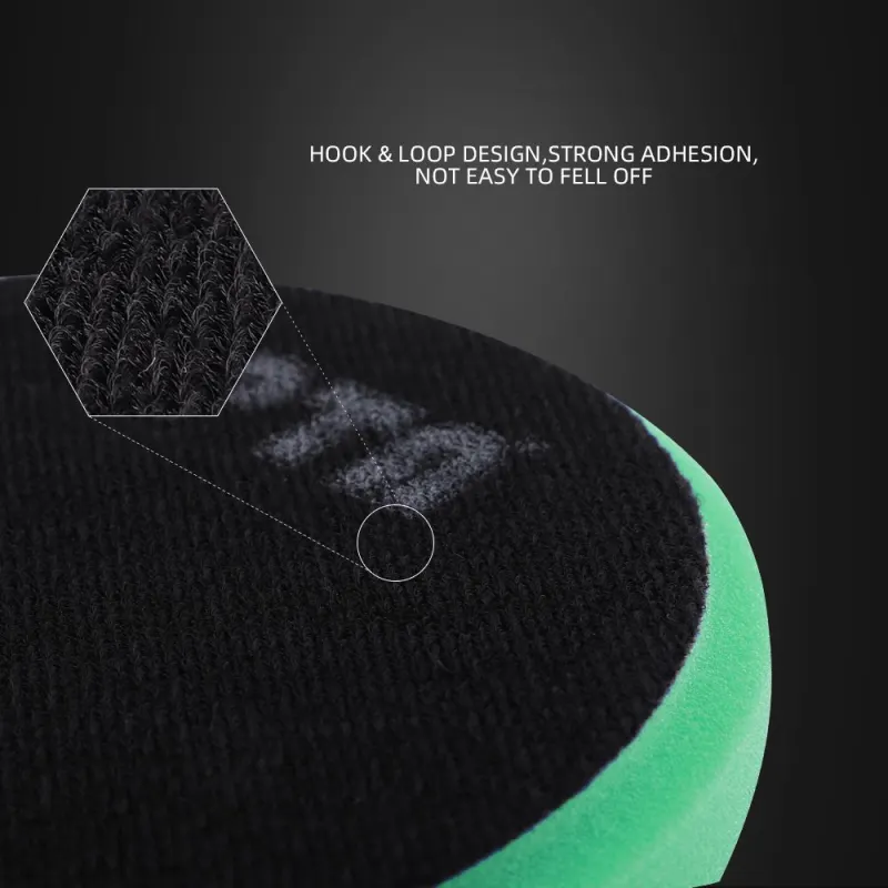SPTA 3 Inch to 6 Inch T120 Green Heavy Cut Foam Polishing Pad For DA/RO/GA Car Buffer Polisher Hex-Logic PadsTo Remove 1200/1500# Sanding Disc Marks ,Deep Scratches,Overspray, Orange Pee & Heavy Oxidation