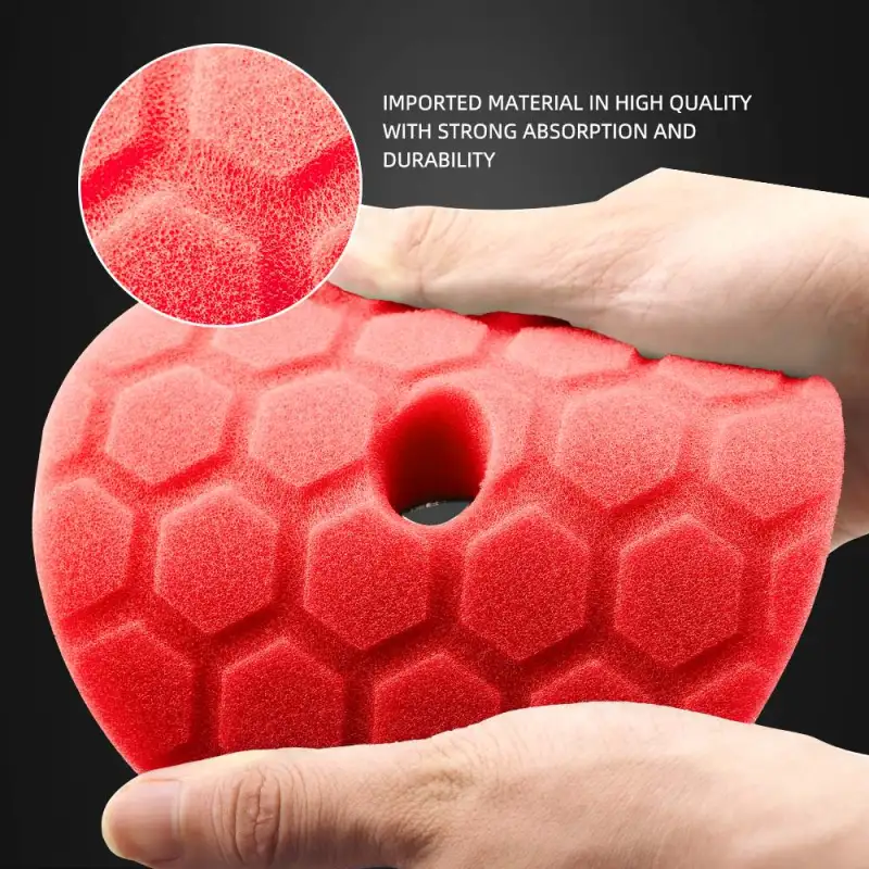 SPTA 3 Inch to 6 Inch T10 Ultra-Fine Finishing Foam Polishing Pad Swirl-Free, Hex-Logic Pads Gloss Finish Polish Pad For DA/RO Car Polisher To Remove Light Cutting Pad ,Remove Car Wash Scratches & Ultra-Fine Swirl Marks