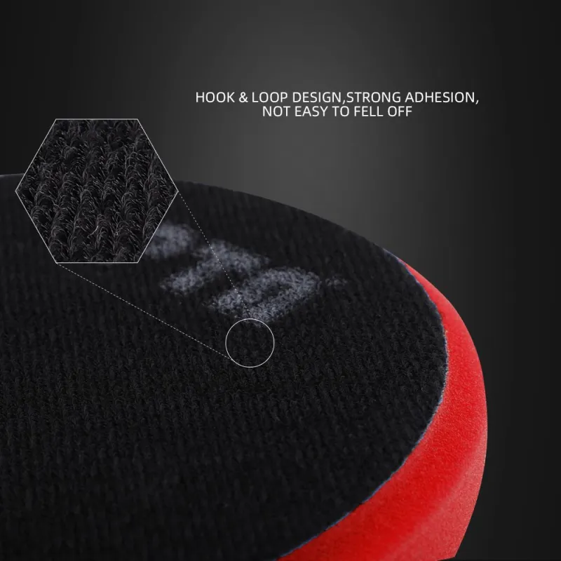 SPTA 3 Inch to 6 Inch T10 Ultra-Fine Finishing Foam Polishing Pad Swirl-Free, Hex-Logic Pads Gloss Finish Polish Pad For DA/RO Car Polisher To Remove Light Cutting Pad ,Remove Car Wash Scratches & Ultra-Fine Swirl Marks