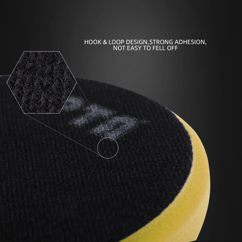 SPTA 3 Inch to 6 Inch T80 Intensive Cutting Swirl-Free Foam Polishing Pad For DA/RO/GA Car Buffer Polisher Hex-Logic Pads To Remove 1500/2000# sanding disc marks, swirl marks & heavy/medium oxidation
