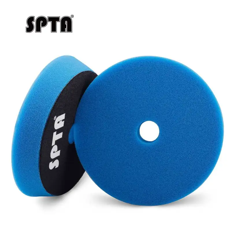SPTA 3 Inch to 6 Inch T60 Moderate-Cut Foam Polishing Pad For DA/RO Car Polisher To Remove 1500#/2000# Sanding disc marks & Medium oxidation Over Spray, And Surface imperfections