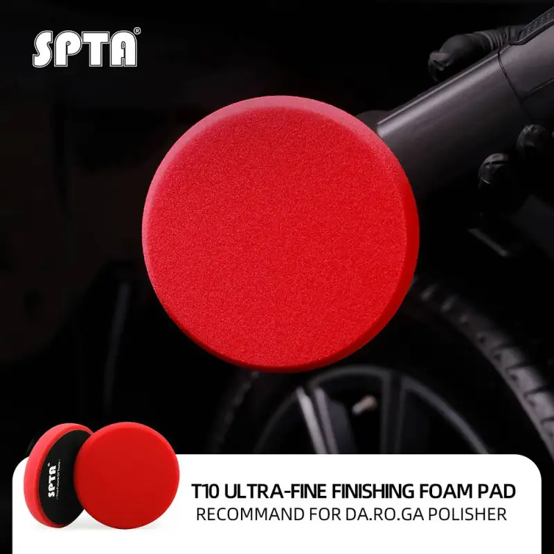 SPTA 3 Inch to 7 Inch T10 Ultra-Fine Finishing Foam Polishing Pad Swirl-Free, Gloss Finish Polish Pad For DA/RO Car Polisher To Remove Light Cutting Pad, Remove Car Wash Scratches & Ultra-Fine Swirl Marks