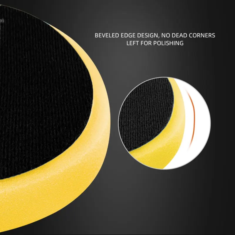 SPTA 5 Inch to 6 Inch T80 Intensive Cutting Swirl-Free Foam Polishing Pad For DA/RO/GA Car Buffer Polisher To Remove 1500/2000# sanding disc marks, swirl marks & heavy/medium oxidation