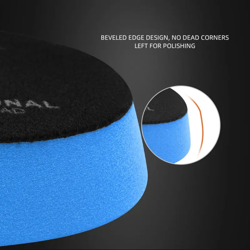SPTA 3 Inch to 6 Inch T60 Moderate-Cut Foam Polishing Pad For DA/RO Car Polisher To Remove 1500#/2000# Sanding disc marks & Medium oxidation Over Spray, And Surface imperfections