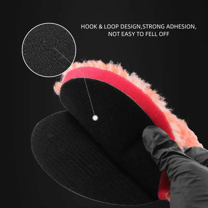SPTA 3 inch to 6 inch Wool Polishing Pad, T140 Heavy Cut Wool Pad to Remove 1200#/1500# Sanding Disc Marks, Deep Scratches, Orange Peel and Heavy Oxidation for Automotive, Car, RV, Motorbike & Boat