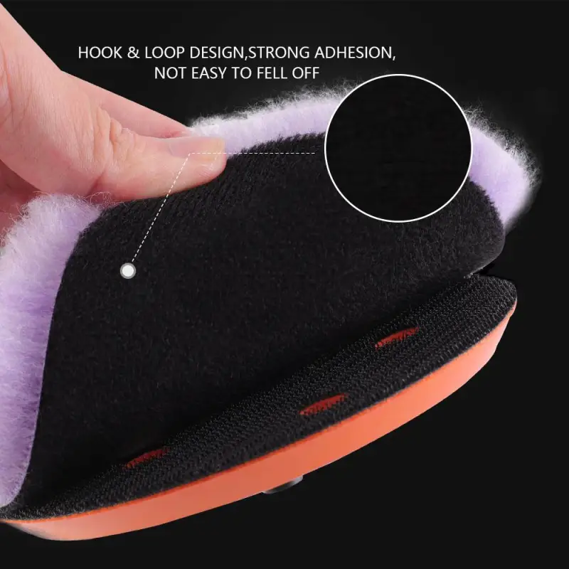 SPTA 3 inch to 6 inch Wool Polishing Pad, T140 Purple Heavy Cut Wool Pad to Remove 1200#/1500# Sanding Disc Marks, Deep Scratches, Orange Peel and Heavy Oxidation for Automotive, Car, RV, Motorbike & Boat