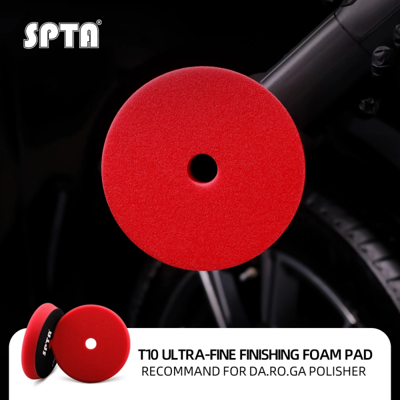 SPTA 3 Inch to 6 Inch T10 Ultra-Fine Finishing Foam Polishing Pad Swirl-Free, Gloss Finish Polish Pad For DA/RO Car Polisher To Remove Light Cutting Pad ,Remove Car Wash Scratches & Ultra-Fine Swirl Marks