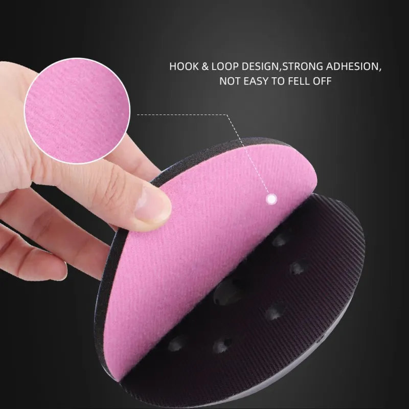 SPTA Glass Polishing and Grinding Pads, Pink Extra Coarse Grinding Pads for Severe Welding Burns Suits for Drill Tools and Rotary Polishers