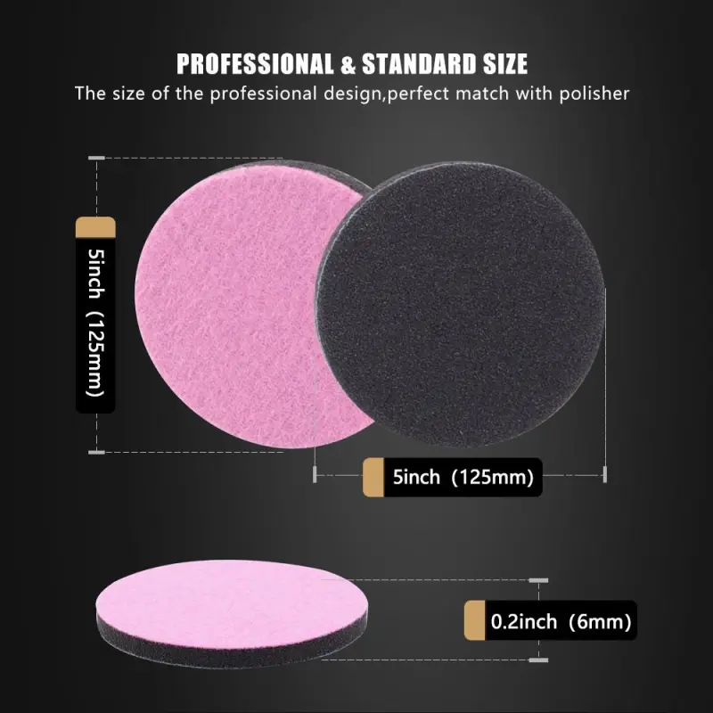 SPTA Glass Polishing and Grinding Pads, Pink Extra Coarse Grinding Pads for Severe Welding Burns Suits for Drill Tools and Rotary Polishers