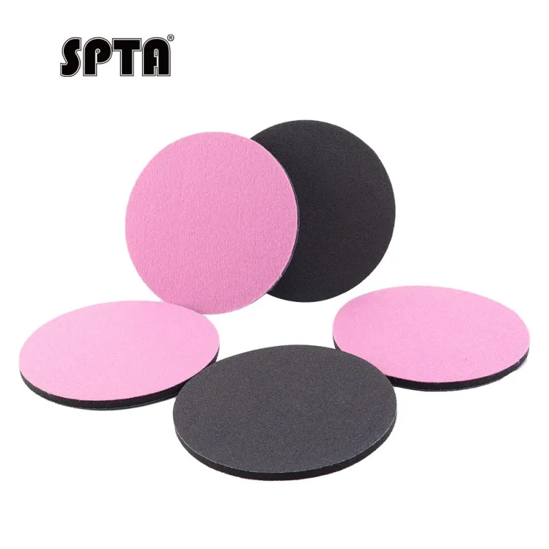 SPTA Glass Polishing and Grinding Pads, Pink Extra Coarse Grinding Pads for Severe Welding Burns Suits for Drill Tools and Rotary Polishers