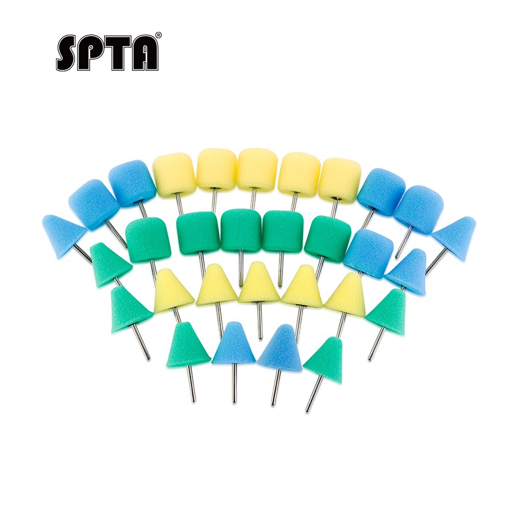 Car Buffer SPTA 6-Inch Buffing Pads Set - 5-Piece Hook &amp; Loop Foam Pads For DA Polishers (Coarse To Fine Grits) Spta Polishing Pads