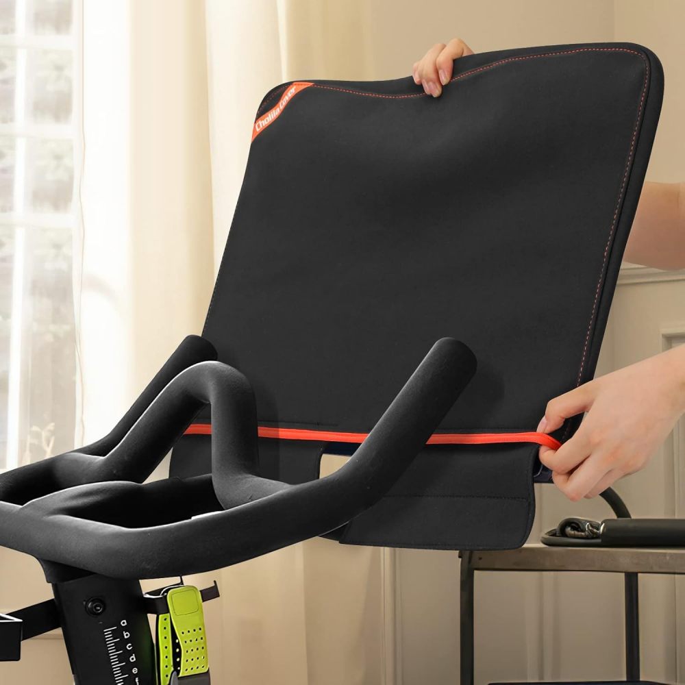Upgraded Neoprene Monitor Cover for Peloton with Flexible Flip Velcro, Neoprene Monitor Cover with Super-Soft Velvet, Neoprene Screen Cover Fits Original Peloton, Bike+ or Tread or Row