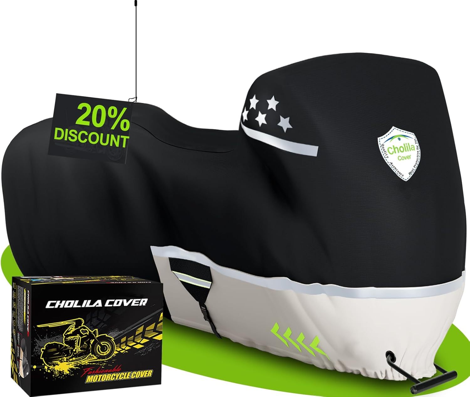 Motorcycle Cover for Touring Models - 600D Harley Davidson Motorcycle Cover Road King, Road Glide, Street Glide,Electra Glide,Heritage Classic,Low Rider-ST - Motorcycle Cover Storage