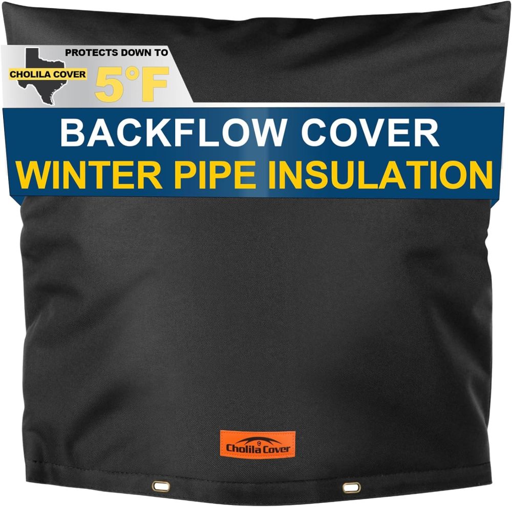 Backflow Preventer Cover Insulated with Thicker 7 Layers Fabric, 24" W x 24" H Backflow Cover with Aluminum Foil Layer for Winter Pipe Freeze Protection, Backflow Insulation Cover, by Cholila Cover