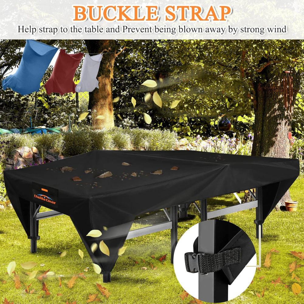 Ping Pong Table Cover, Outdoor/Indoor Premium Durability Oxford Fabric Ping Pong Table Cover, All Weather Resistant Table Tennis Cover