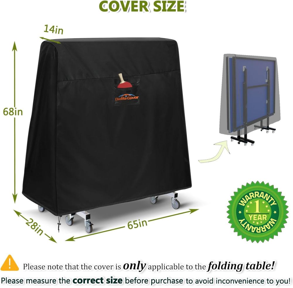 Ping Pong Table Cover, Outdoor/Indoor Premium Durability Oxford Fabric Ping Pong Table Cover, All Weather Resistant Table Tennis Cover