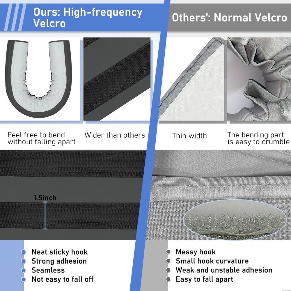 2024 Colorblocked Portable ac Hose Cover, 59" Flexible & Thick Air Conditioner Hose Cover Wrap with No Leaks, Portable ac Hose Cover for Hoses between 5" and 5.9" in Diameter