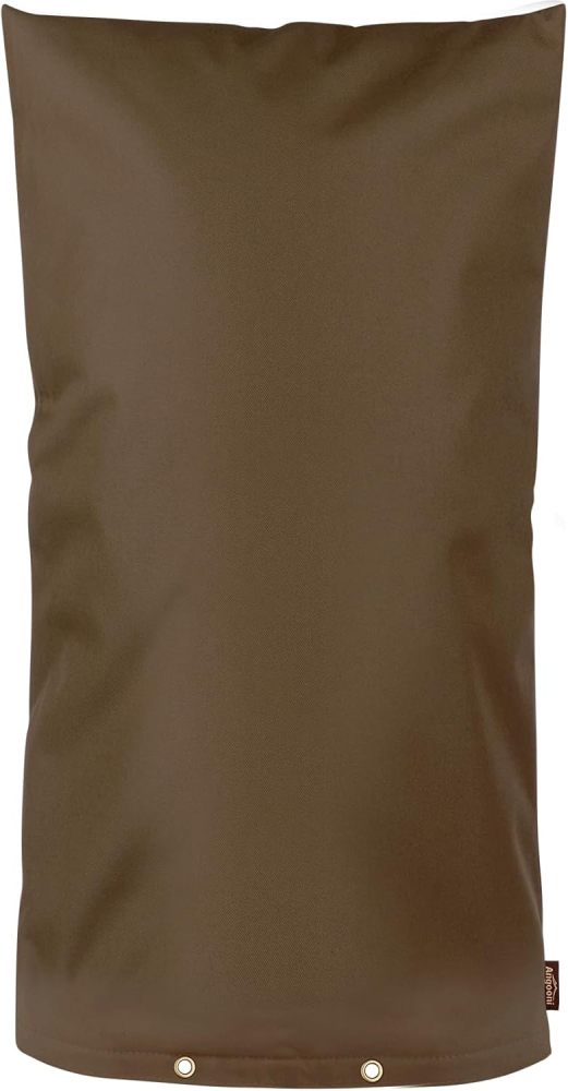 Upgraded Backflow Preventer Cover Aluminum Foil (5℉) - 18"W x 34"H Industrial 600D Winter Sprinkler Valve Covers for Outside, Anti-UV Winter-Freeze Water Well Pump Cover, Brown