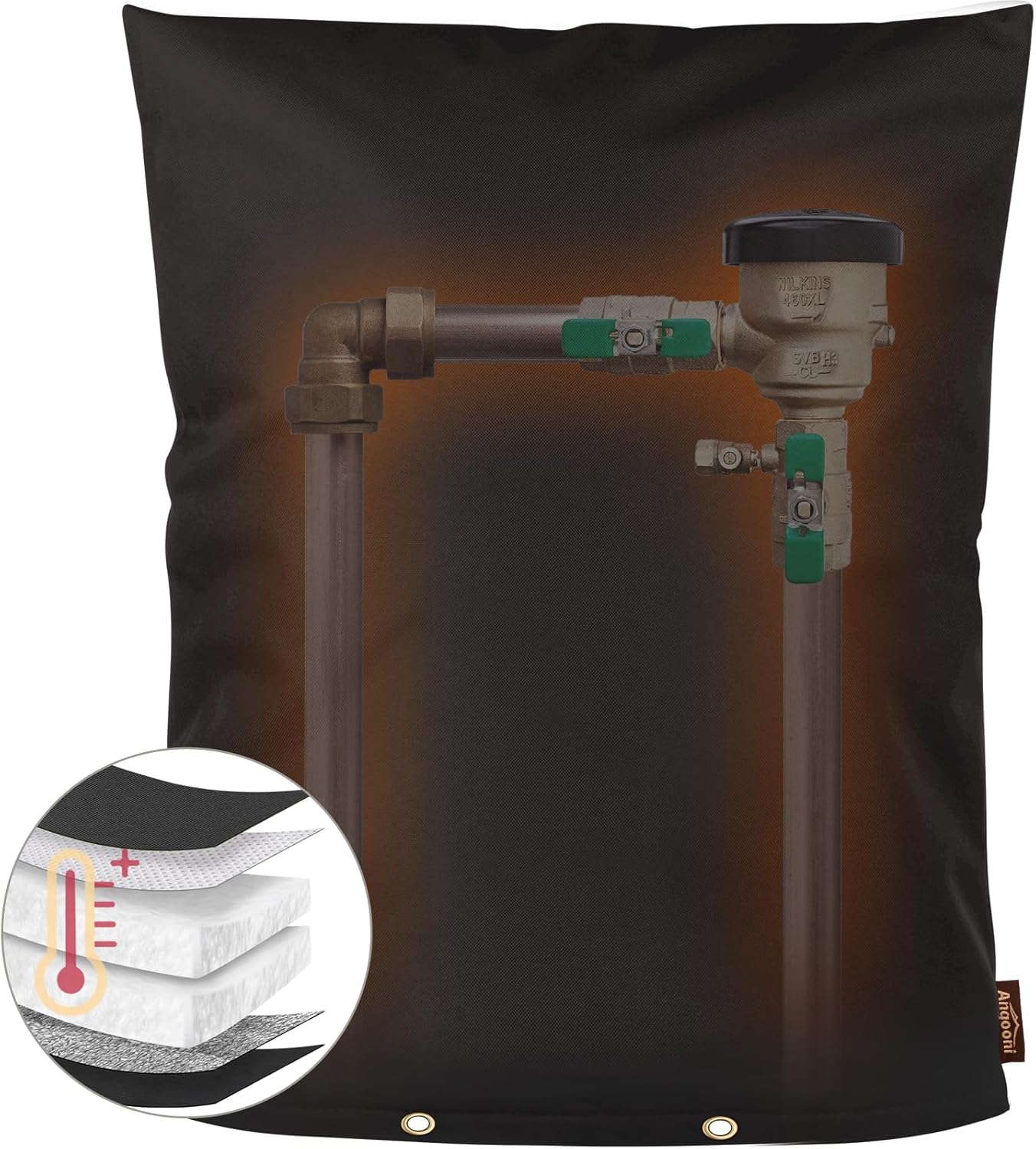 Backflow Preventer Cover Insulated (5°F) With Thick 7 Layers Fabric, 16