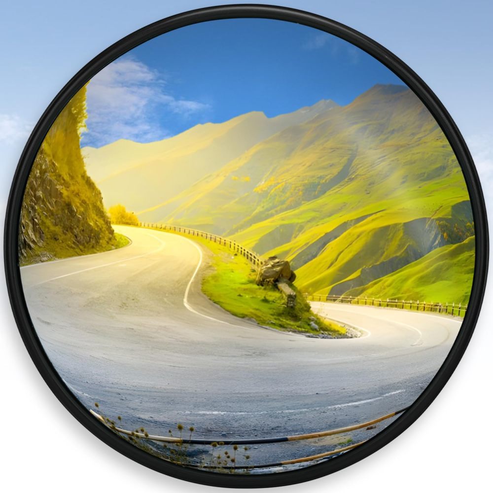 24" Unbreakable Convex Mirror Safety Mirror - Vision up to 35FT, Lightweight PC Traffic Mirror - Outdoor Mirror for Driveway, Large Road Mirror