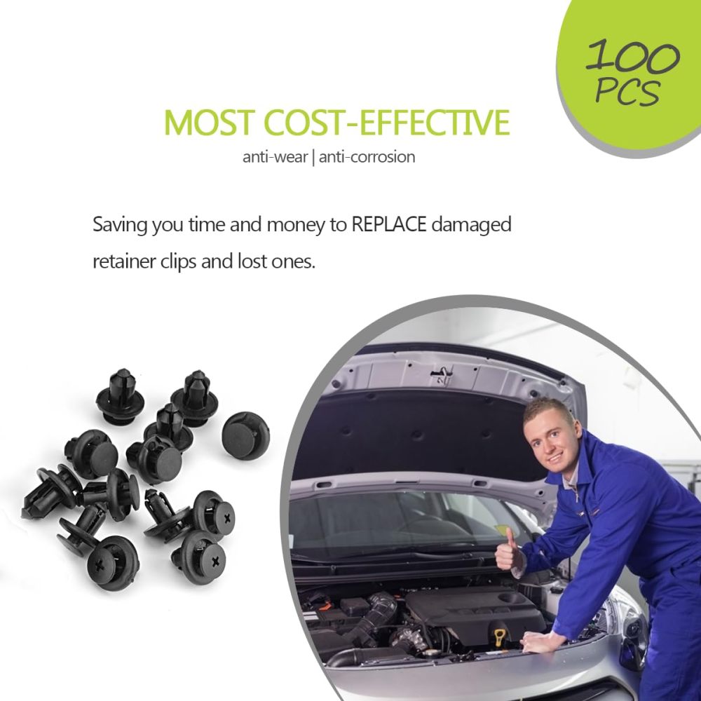 7mm 8mm 10mm Compatible with Subaru Push Retainer Clips | Stronger Than Original OEM, 120PCS Fastener Rivet Clips Nylon Bumper Automotive Kit with Fastener Remover Tool