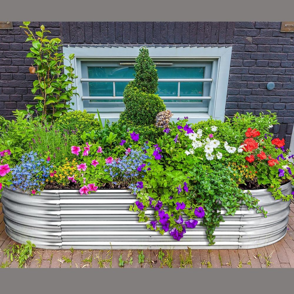 7x3x1.4ft Raised Garden Bed Outdoor, Upgraded X-Shaped Support Rods, Raised Planter Box kit, Raised Bed for Planting Vegetables, Flowers, Fruits