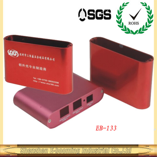 GPS Aluminum enclosure custom red anodized enclosures