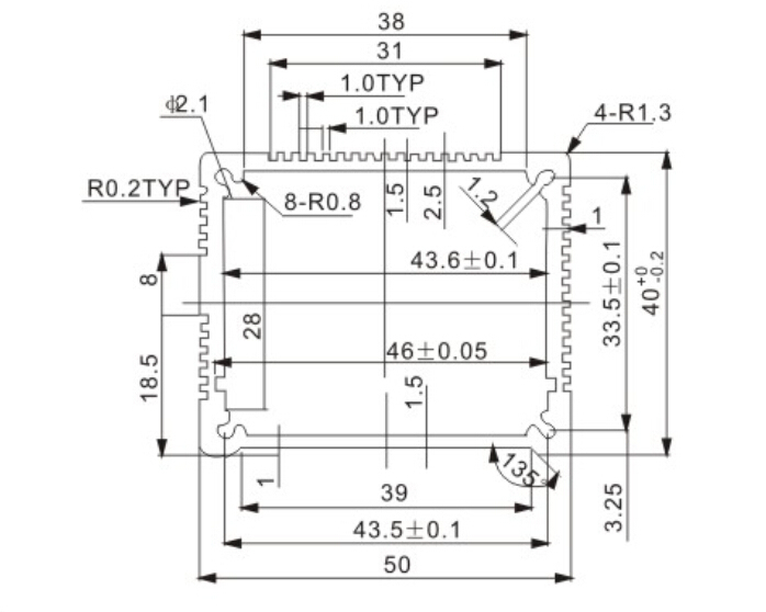 extruded aluminum enclosures for controller equipment machine