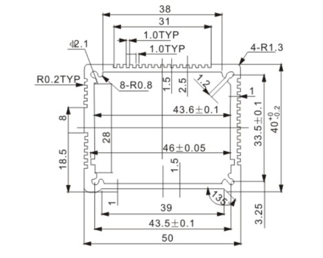 extruded aluminum enclosures for controller equipment machine