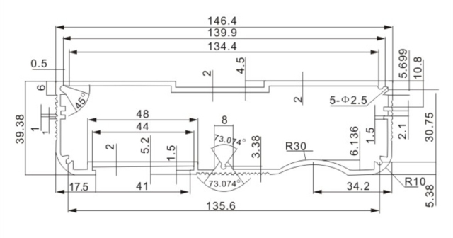 Chinese red color aluminum extrusion enclosures