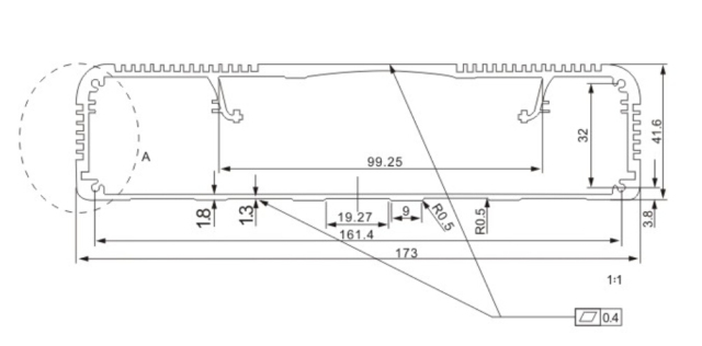 Anodized color aluminum enclosures extrusion aluminum electrical enclosure Profile