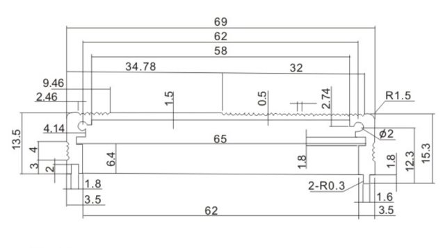 Custom Aluminum extruded enclosures U shape