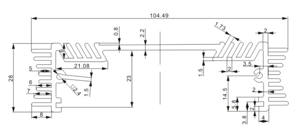 Aluminum extrusion parts