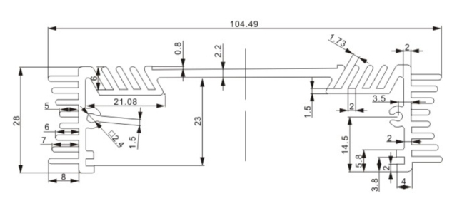 Aluminum extrusion parts