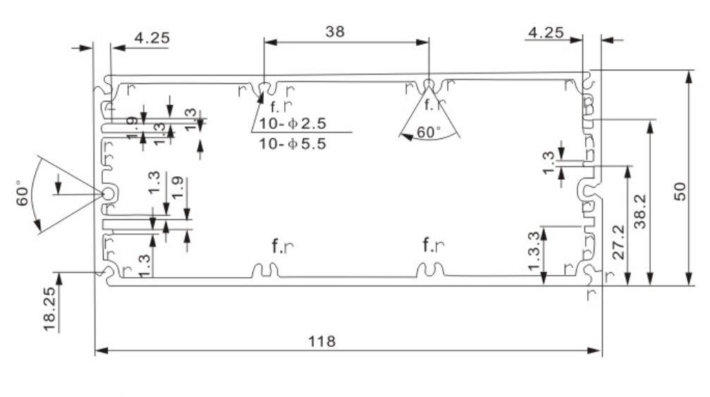 Aluminum enclosures,aluminum extrusion case