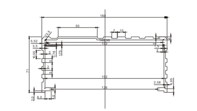 160x71mm U shap aluminum extrusion enclosure aluminum boat enclosures power extension box
