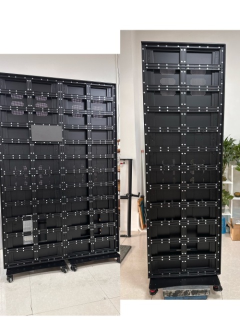 P1.86 P2 P2.5 led COB GOB poster screen cabinet 1920X640MM Aluminum profile cabinet front and back maintenance can be connected and seperately assembly