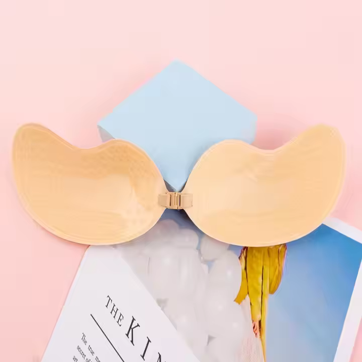 Mango shape invisible bra push-up self adhesive strapless no back adhesive bra reusable silicone pacifier sleeve women's underwear