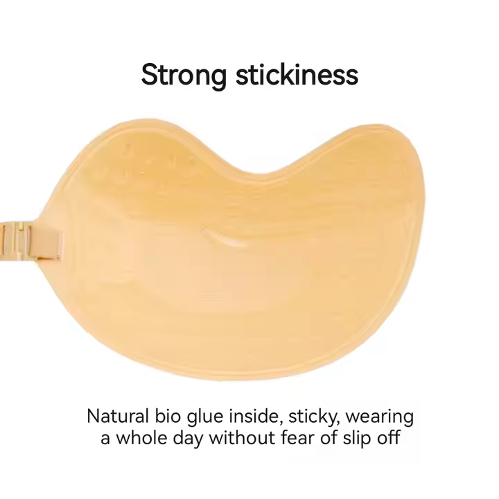Mango shape invisible bra push-up self adhesive strapless no back adhesive bra reusable silicone pacifier sleeve women's underwear