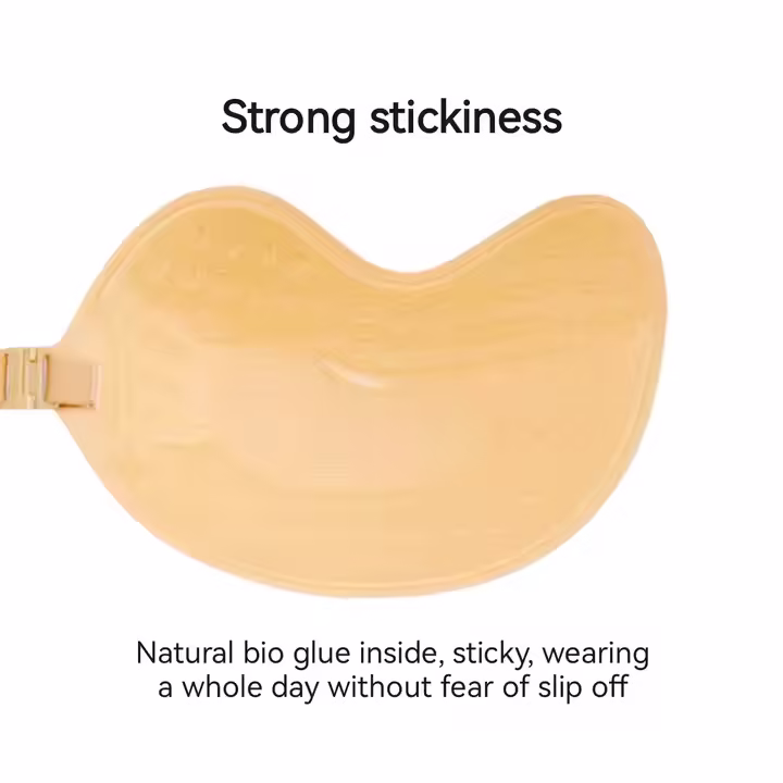 Mango shape invisible bra push-up self adhesive strapless no back adhesive bra reusable silicone pacifier sleeve women's underwear