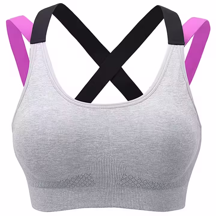 S-XL Plus Size Women's Sports Bra Gym Workout Running Yoga Conditioning Lingerie Seamless Comfort Bra with Removable Pads