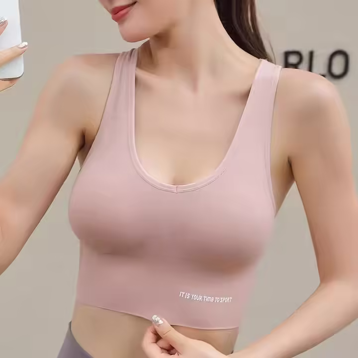 Plus Size Women's Racing Back Sports Bra High Impact Sportswear Bra Gym Workout Running Yoga Lingerie Comfortable Seamless Bra