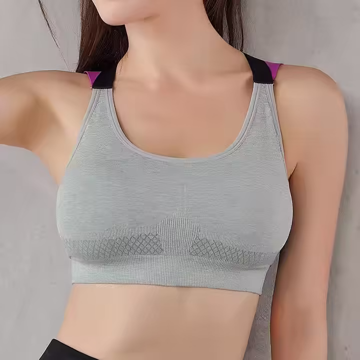 S-XL Plus Size Women's Sports Bra Gym Workout Running Yoga Conditioning Lingerie Seamless Comfort Bra with Removable Pads