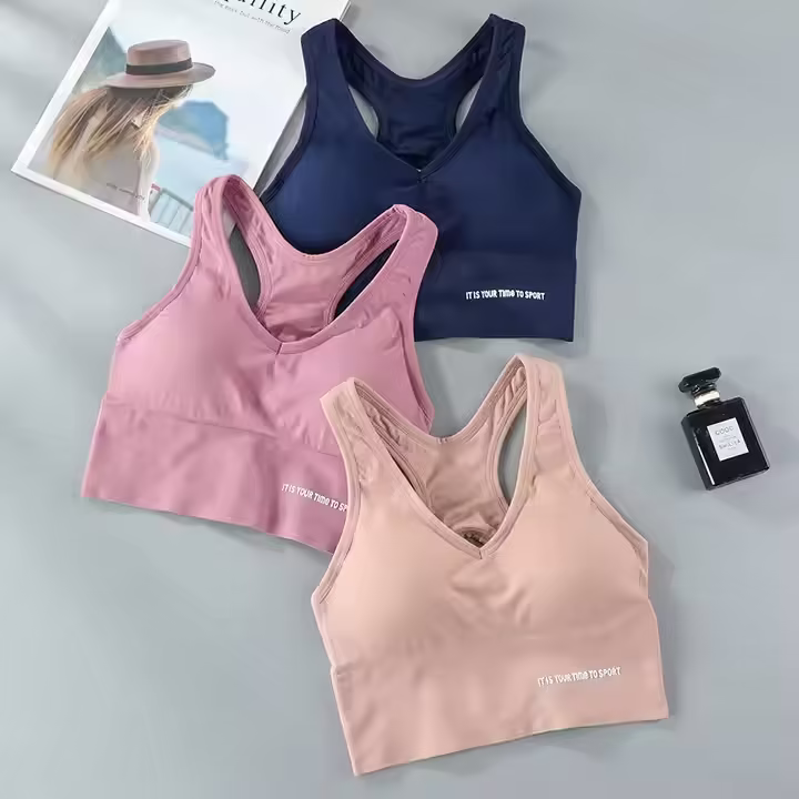 Plus Size Women's Racing Back Sports Bra High Impact Sportswear Bra Gym Workout Running Yoga Lingerie Comfortable Seamless Bra