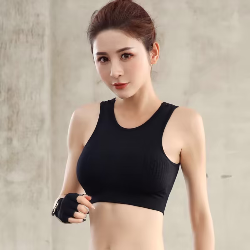 S-2XL Plus Size Women's Sports Bra High Impact Activewear Gym Workout Running Yoga Underwear Comfortable Seamless Bra Tank Top