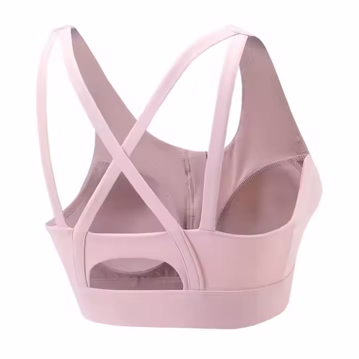 S-XL Plus Size Women's Sports Bra Racerback Front Zipper Activewear Gym Workout Running Yoga Underwear Comfort Seamless Tank Top